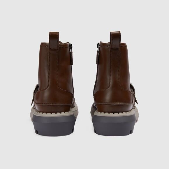 Gucci Gg Canvas 9/ US 9.5 Leather Brown Lace-Up Ankle Boots Side Zip NIB $1600 - Picture 3 of 16